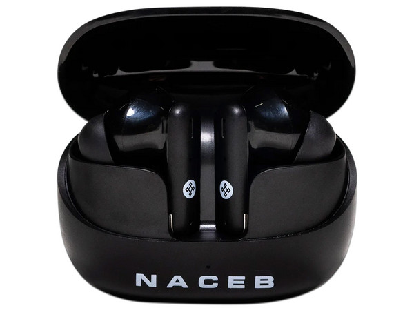 Audífonos internos Naceb con Micrófono NA-0322, Inalámbricos, Bluetooth y Cancelación de Ruido. Color Negro.