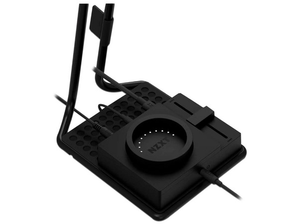 Soporte de Audífonos y Mixer NZXT SwitchMix, Sonido DTS 7.1, USB-C, 3.5mm. Color Negro.