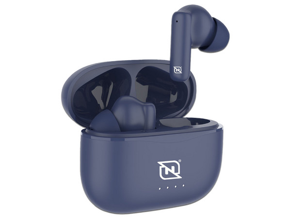 Audífonos Inalámbricos NECNON NTWS-103 con Estuche de Carga, Bluetooth 5.3, USB Tipo C. Color Azul.