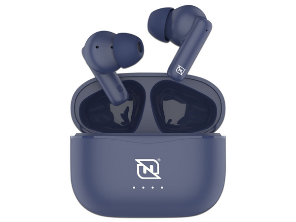 Audífonos Inalámbricos NECNON NTWS-103 con Estuche de Carga, Bluetooth 5.3, USB Tipo C. Color Azul.