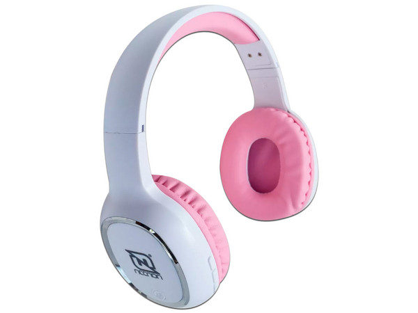 Audífonos Inalámbricos Necnon NBH-04 PRO, Respuesta de Frecuencia 20-20000Hz, Bluetooth 5.0. Color Blanco/Rosa.