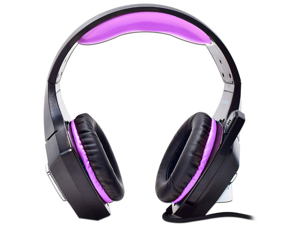 Audífonos Gamer con Micrófono Necnon NBHG VIPER HI-FI SuperBass, Respuesta de Frecuencia 20-20000Hz, 3.5mm. Color Morado.