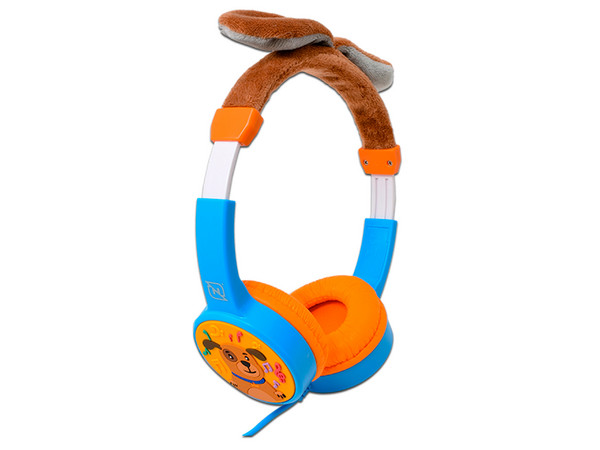 Audífonos tipo Diadema Necnon NBHK Puppy para Niños, 3.5mm, Cable de 1m. Color Azul.