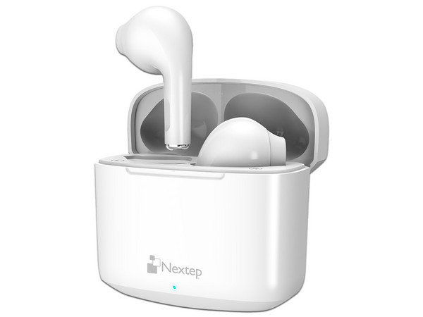 Audífonos Inalámbricos Nextep Buds con Control Táctil, Bluetooth. Color Blanco.