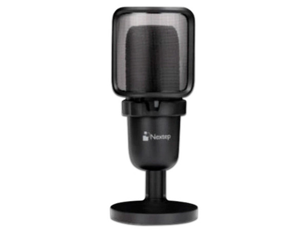 Micrófono Profesional Nextep para Streaming con Base, USB.