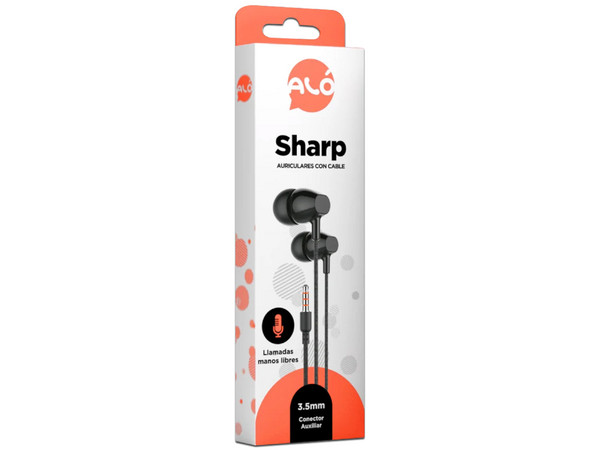 Audífonos Aló Sharp 8700-0204, Jack 3.5mm, 1.2m. Color Negro.