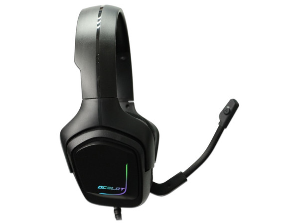 Audífonos con micrófono Gamer Ocelot OGEH02, Respuesta de Frecuencia 20Hz-20KHz, Iluminación RGB, 3.5mm. Color Negro.