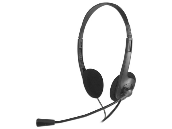Diadema estéreo ajustable y flexible Perfect Choice, conector 3,5 mm, cable de 1 m de longitud