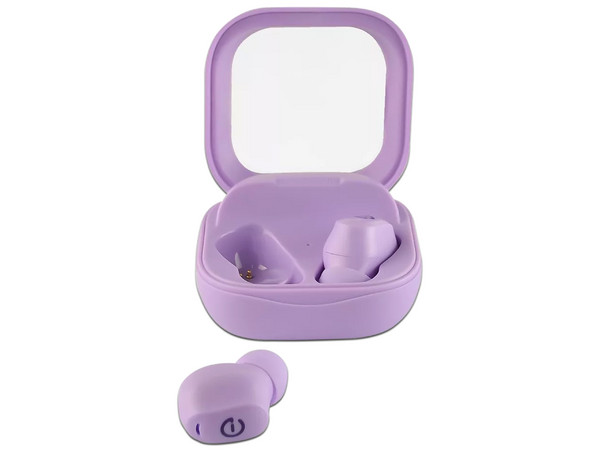 Audífonos inalámbricos Perfect Choice Easy Line TWS Florela, Bluetooth. Color Morado.