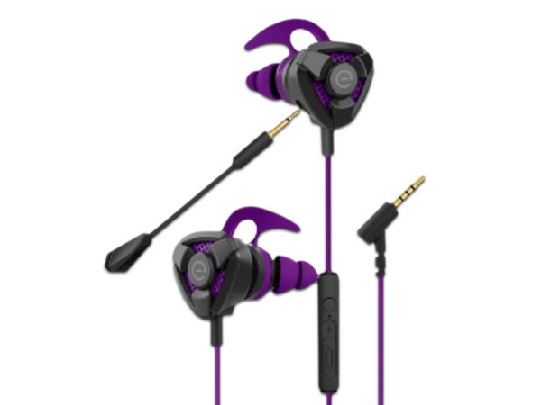 Audífonos Perfect Choice Easy Line Storm, Micrófono Desmontable, 3.5mm, Color Negro/Morado.