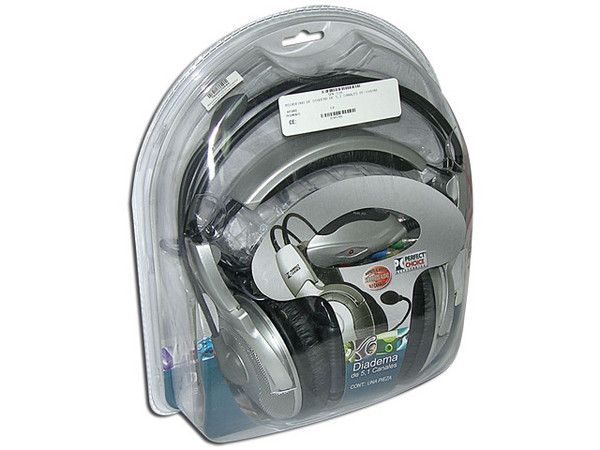 Audífonos Perfect Choice tipo Diadema de 5.1 Canales con Micrófono y Control de Volumen.