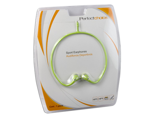 Audífonos Perfect Choice Deportivos Flexibles, cable de 1.2mts.