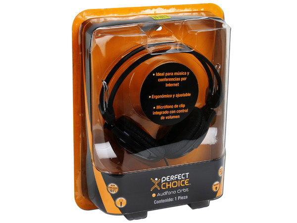 Audífonos Perfect Choice Orbit con Micrófono de Clip