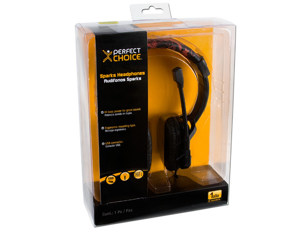 Audífonos con Micrófono Perfect Choice Sparks, USB 2.0