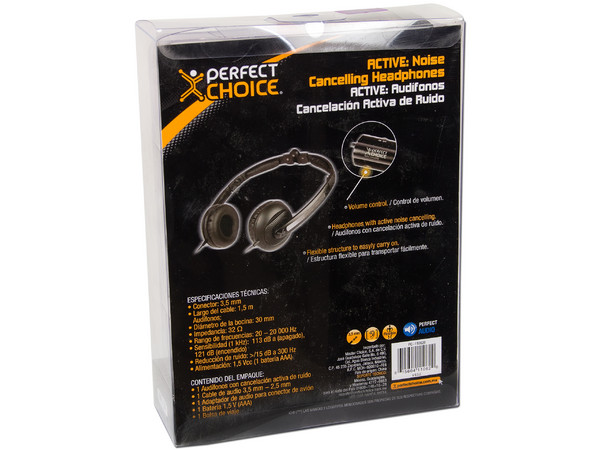 Audífonos Perfect Choice con Cancelación Activa de Ruido 