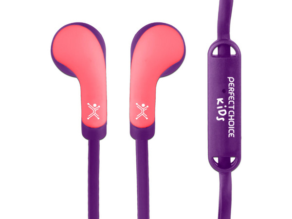 Audífonos Perfect Choice Bubble Gum, 3.5mm, Cable de 1.2m. Color Rosa.