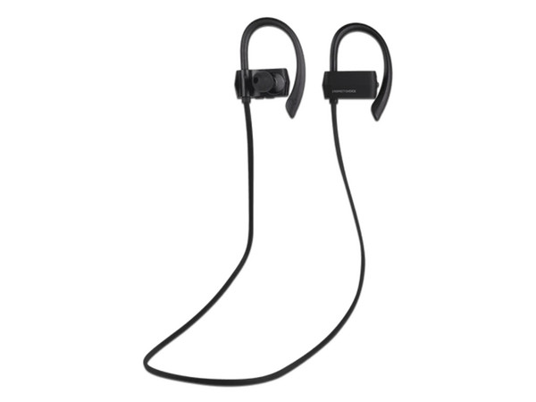 Audífonos manos libres Perfect Choice Free Motion con micrófono, Bluetooth. Color Negro.