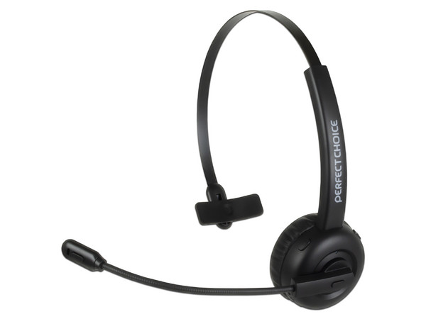 Audífonos tipo Diadema con Micrófono Perfect Choice PC-116882, Bluetooth, recargables. Color Negro.