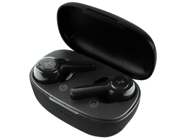 Audífonos Perfect Choice Hush, Inalámbricos, con Estuche de Carga, Cancelación de Ruido, Bluetooth 5.0.