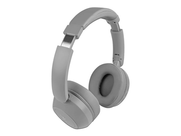 Audífonos Inalámbricos tipo Diadema Perfect Choice Soundia PC-117117, Respuesta de frecuencia 20Hz-20kHz, Bluetooth 5.3, USB-C, 3.5mm. Color Gris.
