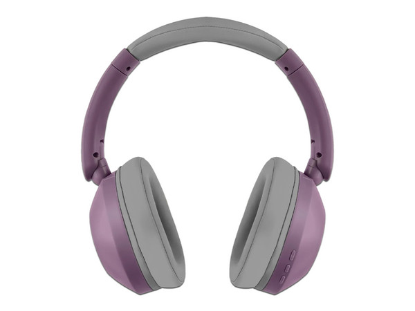 Audífonos Inalámbricos tipo Diadema Perfect Choice Soundia PC-117124, Respuesta de frecuencia 20Hz-20kHz, Bluetooth 5.3, USB-C, 3.5mm. Color Morado.