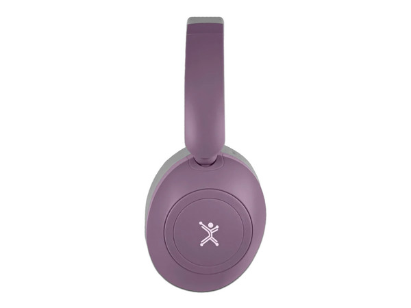 Audífonos Inalámbricos tipo Diadema Perfect Choice Soundia PC-117124, Respuesta de frecuencia 20Hz-20kHz, Bluetooth 5.3, USB-C, 3.5mm. Color Morado.