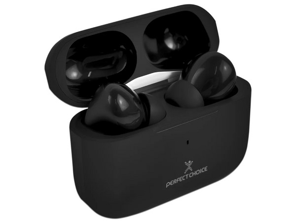 Audífonos Inalámbricos Perfect Choice Nesh, Con Estuche de Carga, Cancelación de Ruido ENC, Bluetooth, Color Negro.