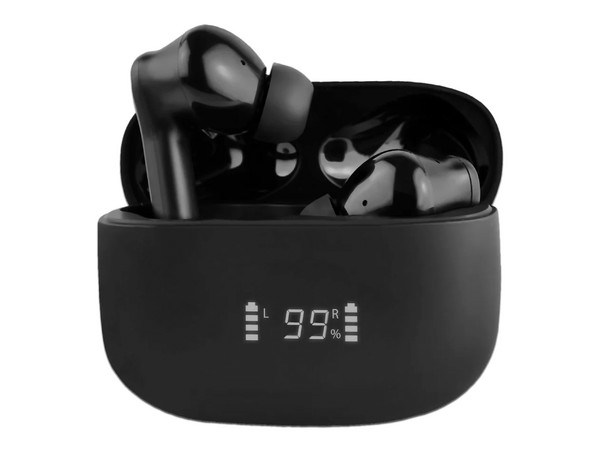 Audífonos Inalámbricos Perfect Choice InTune con Estuche de carga, Bluetooth 5.4. Color Negro.