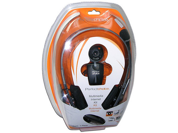 Internet Kit Perfectchoice de Audífonos con Micrófono y Webcam