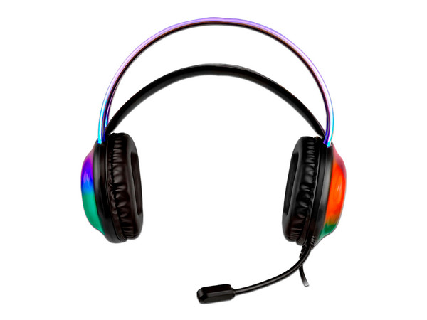 Audífonos Gamer Perfect Choice Helumo RGB, Respuesta de frecuencia 20Hz-20kHz, 3.5mm Color Negro.