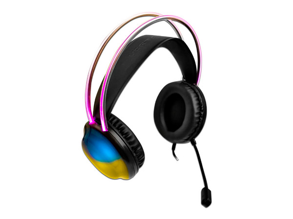 Audífonos Gamer Perfect Choice Helumo RGB, Respuesta de frecuencia 20Hz-20kHz, 3.5mm Color Negro.