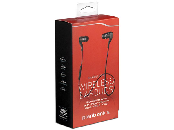 Audifonos bluetooth BACKBEAT GO 2 plantronics, con banda para cuello. Color Negro.