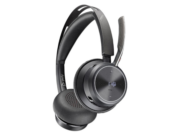 Audífonos con Micrófono Inalámbricos Poly Voyager Focus 2 UC, Bluetooth, USB, Respuesta de Frecuencia de 20Hz-20KHz, Color Negro.