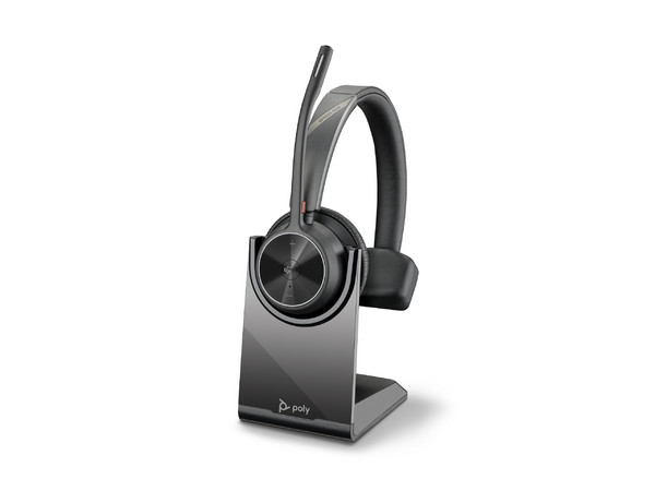 Audífonos Monoaurales Polycom Poly Voyager 4310-M, Respuesta de Frecuencia 20 - 20kHz, Bluetooth, USB Tipo C, Base de Carga. Color Negro.