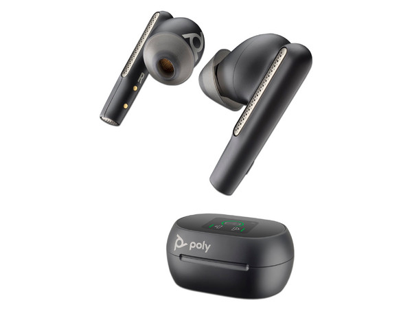 Audífonos Inalámbricos Poly Voyager Free 60 UC con Estuche de Carga, Bluetooth 5.3. Color Negro.
