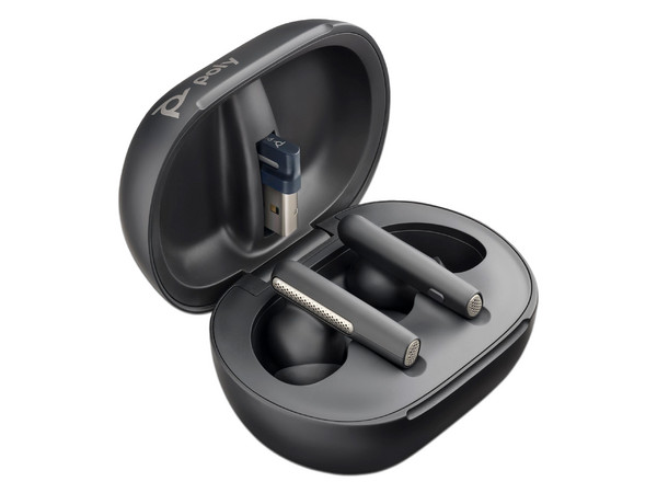 Audífonos Inalámbricos Poly Voyager Free 60 UC con Estuche de Carga, Bluetooth 5.3. Color Negro.