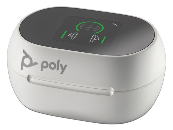 Audífonos Inalámbricos Poly Voyager Free 60+ UC con Estuche de Carga Touch, Bluetooth 5.3. Color Blanco.