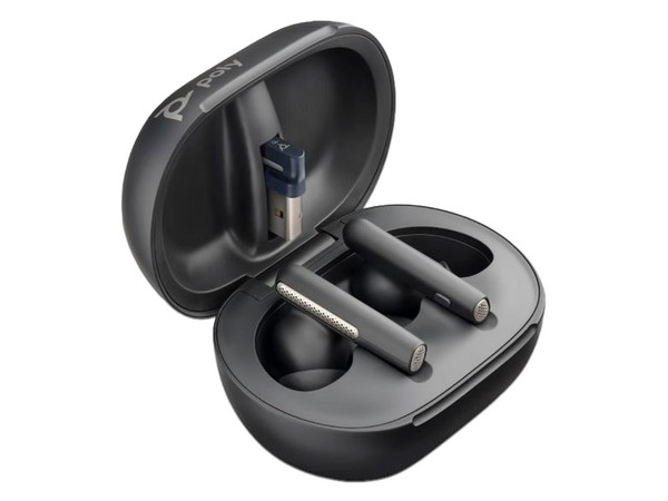 Audífonos Inalámbricos Poly Voyager Free 60+ UC, Frecuencia de Respuesta de 20-20kHz, Bluetooth, Color Negro.
