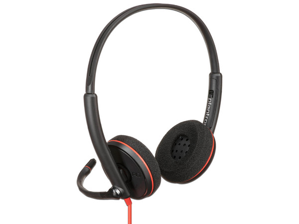 Audífonos tipo Diadema con Micrófono Poly Blackwire 3220, Respuesta de Frecuencia 20Hz-20KHz, USB-C, USB-A, 3.5mm. Color Negro. (Bulk)