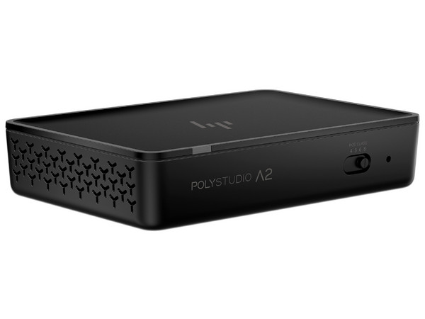 HP Poly Studio A2 Audio Bridge, incluye placa de montaje y cableado, integración profesional para sistemas Poly.