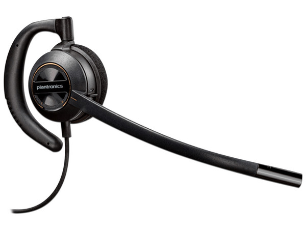 Audífono Monoaural Poly EncorePro 530 Alámbrico, Color Negro.