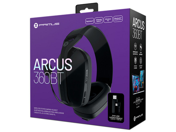 Audífonos Primus Gaming PBH-360BK, Inalámbricos, Compatibles con Celular, PC, Tablet y Electrónicos Portátiles.