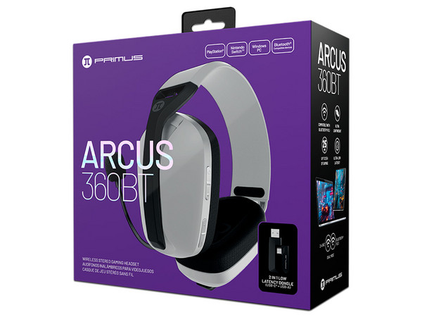Audífonos Primus Gaming PBH-360W, Inalámbricos, Compatibles con Celular, PC, Tablet y Electrónicos Portátiles.