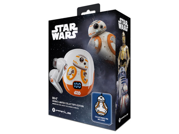 Audífonos Inalámbricos Primus BB-8 ARCUSS250, Con Estuche de Carga, Respuesta de Frecuencia 20Hz - 20kHz, Micrófono Integrado, Bluetooth, Color Naranja.