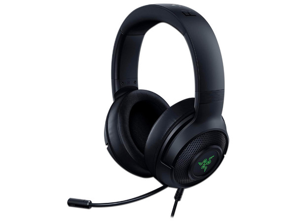 Audífonos Gamer Razer Kraken V3 X, Sonido Envolvente 7.1 para PC. Color Negro/Verde.  Bulk