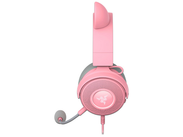 Audífonos Gamer Tipo Diadema Razer KRAKEN KITTY V2 PRO, USB, RGB, Color Rosa.