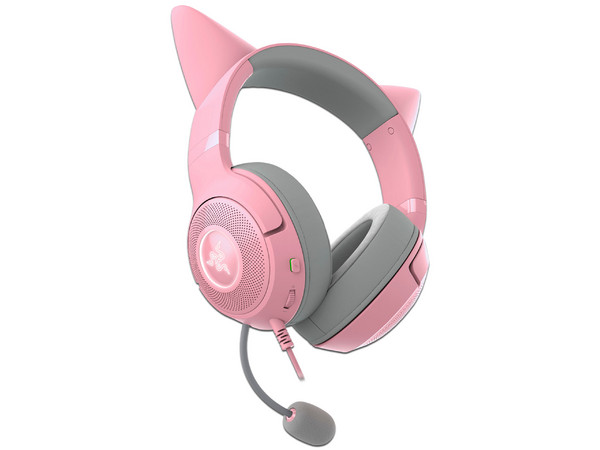 Audífonos Gamer con Micrófono Razer Kraken Kitty V2, Respuesta de Frecuencia 20-20000Hz, USB. Color Rosa.