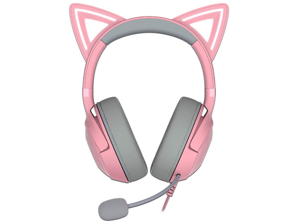 Audífonos Gamer con Micrófono Razer Kraken Kitty V2, Respuesta de Frecuencia 20-20000Hz, USB. Color Rosa.