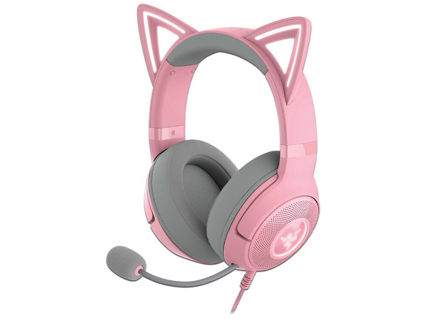 Audífonos Gamer con Micrófono Razer Kraken Kitty V2, Respuesta de Frecuencia 20-20000Hz, USB. Color Rosa.