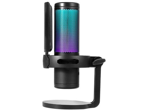 Micrófono Redragon Fenris GM301, Botón Táctil, Respuesta de Frecuencia 50Hz - 20kHz, Iluminación LED, USB. Color Negro.